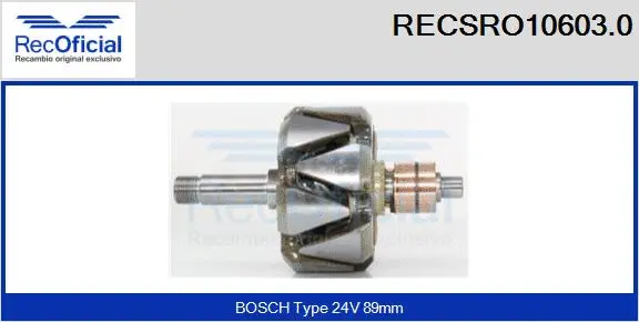 Rotor, alternator (RECSRO10603.0)