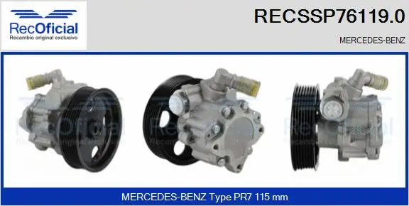 Hydraulic Pump, steering (RECSSP76119.0)