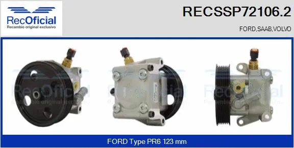 Hydraulic Pump, steering (RECSSP72106.2)