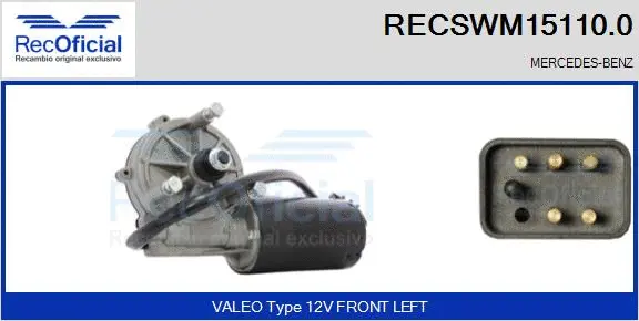 Wiper Motor (RECSWM15110.0)