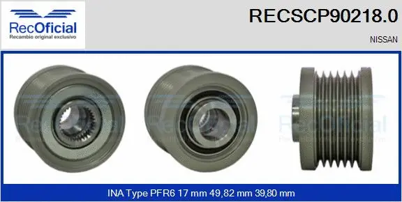 Belt Pulley, alternator (RECSCP90218.0)