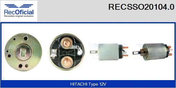 Solenoid Switch, starter (RECSSO20104.0)