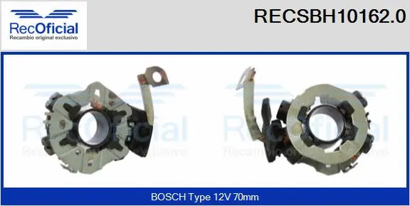 Holder, carbon brushes (RECSBH10162.0)