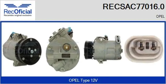 Compressor, air conditioning (RECSAC77016.0)