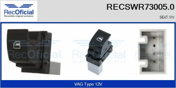 Switch, window regulator (RECSWR73005.0)