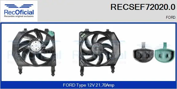 Electric Motor, radiator fan (RECSEF72020.0)