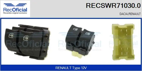 Switch, window regulator (RECSWR71030.0)