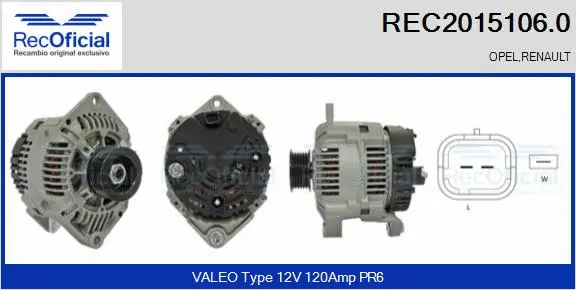 Alternator (REC2015106.0)