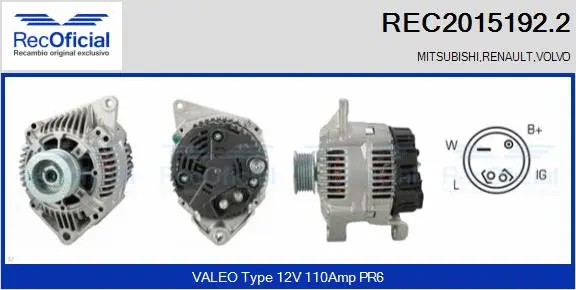 Alternator (REC2015192.2)
