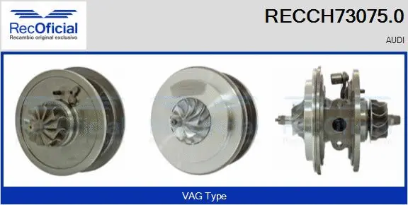 Core assembly, turbocharger (RECCH73075.0)