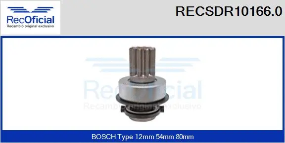 Pinion, starter (RECSDR10166.0)