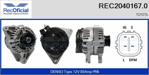 Alternator (REC2040167.0)