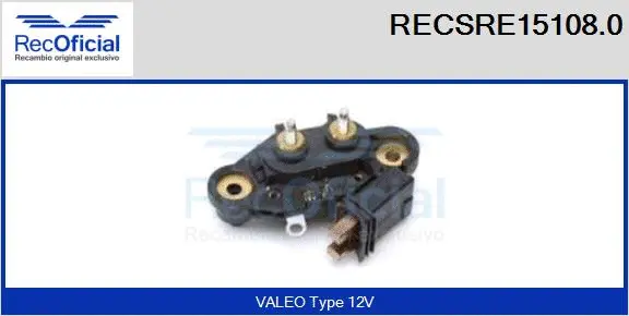 Alternator Regulator (RECSRE15108.0)