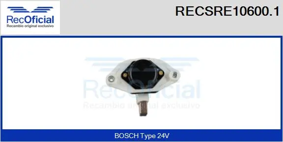 Alternator Regulator (RECSRE10600.1)