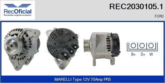 Alternator (REC2030105.1)