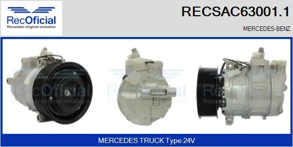 Compressor, air conditioning (RECSAC63001.1)