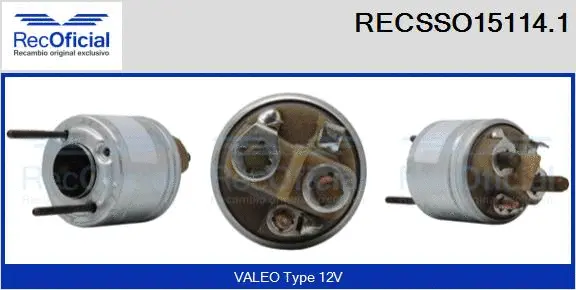Solenoid Switch, starter (RECSSO15114.1)