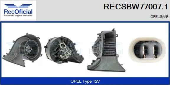 Interior Blower (RECSBW77007.1)