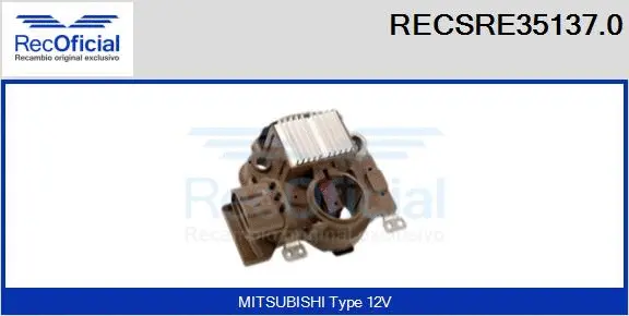 Alternator Regulator (RECSRE35137.0)