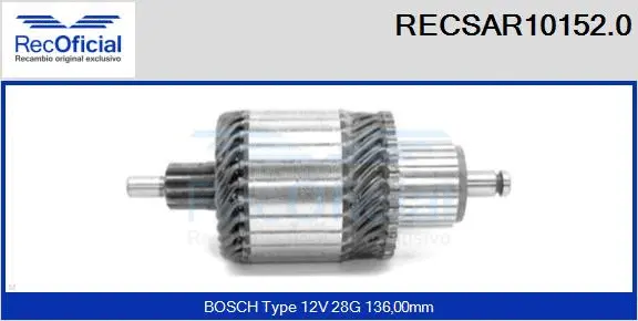 Armature, starter (RECSAR10152.0)