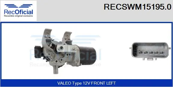 Wiper Motor (RECSWM15195.0)