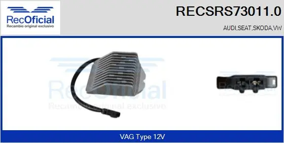 Resistor, interior blower (RECSRS73011.0)