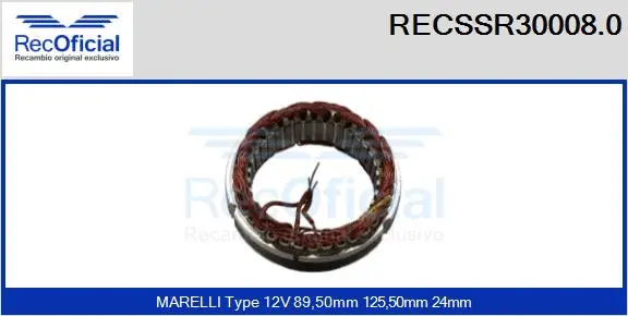 Stator, alternator (RECSSR30008.0)