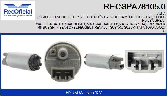 Fuel Pump (RECSPA78105.0)
