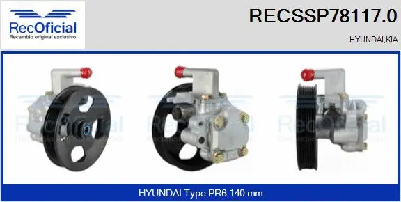 Hydraulic Pump, steering (RECSSP78117.0)