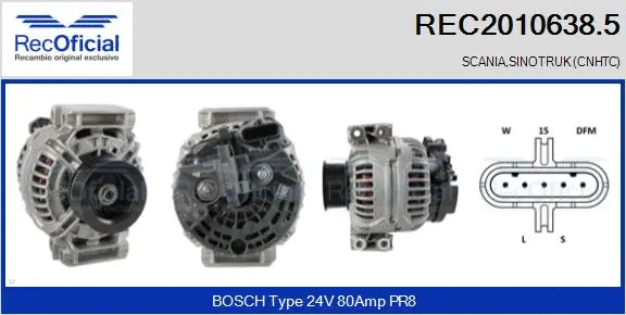 Alternator (REC2010638.5)