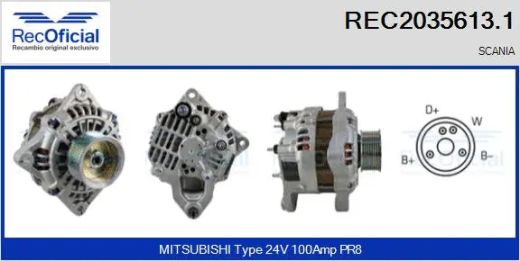 Alternator (REC2035613.1)