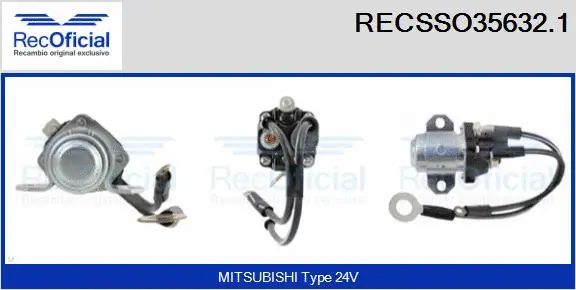 Solenoid Switch, starter (RECSSO35632.1)