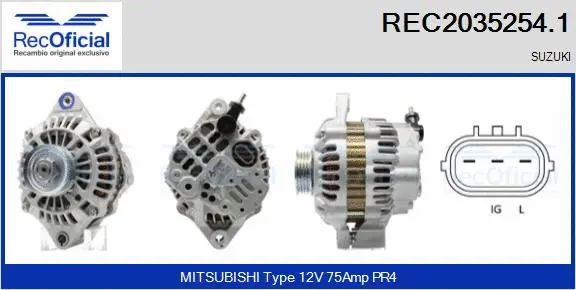 Alternator (REC2035254.1)