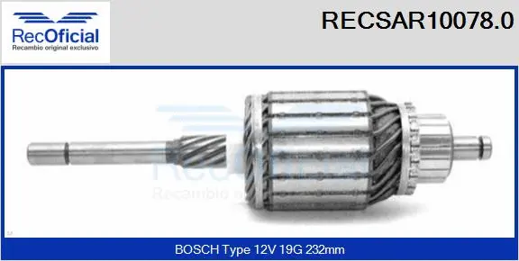 Armature, starter (RECSAR10078.0)