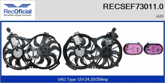 Electric Motor, radiator fan (RECSEF73011.0)