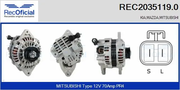 Alternator (REC2035119.0)