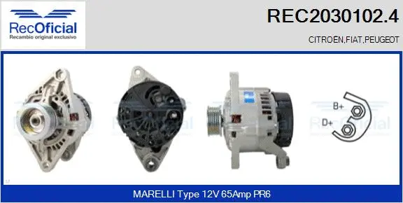 Alternator (REC2030102.4)