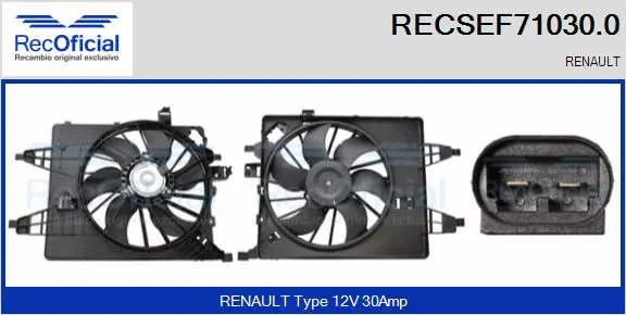 Electric Motor, radiator fan (RECSEF71030.0)