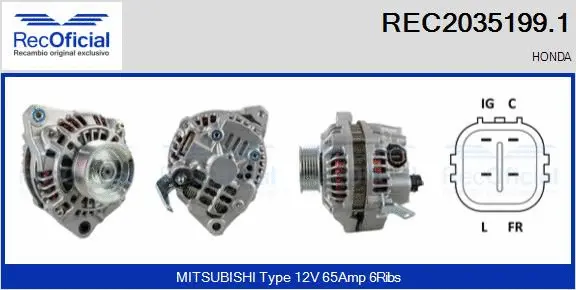Alternator (REC2035199.1)