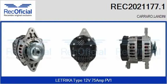 Alternator (REC2021177.1)