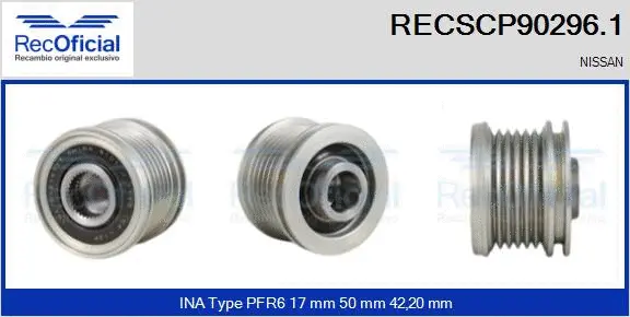 Belt Pulley, alternator (RECSCP90296.1)