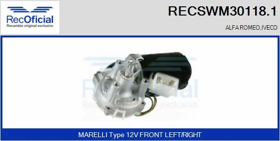 Wiper Motor (RECSWM30118.1)