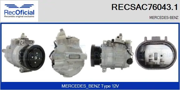 Compressor, air conditioning (RECSAC76043.1)