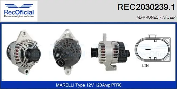 Alternator (REC2030239.1)