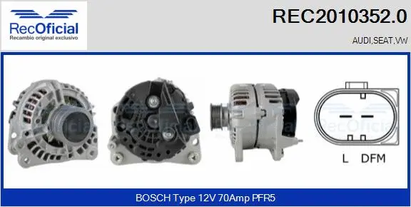 Alternator (REC2010352.0)