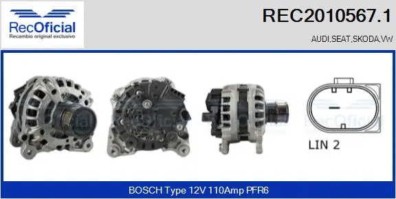 Alternator (REC2010567.1)