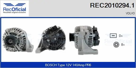 Alternator (REC2010294.1)