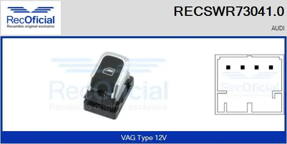 Switch, window regulator (RECSWR73041.0)