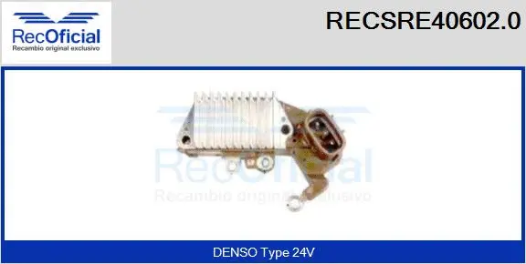 Alternator Regulator (RECSRE40602.0)