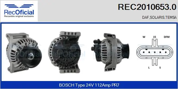 Alternator (REC2010653.0)